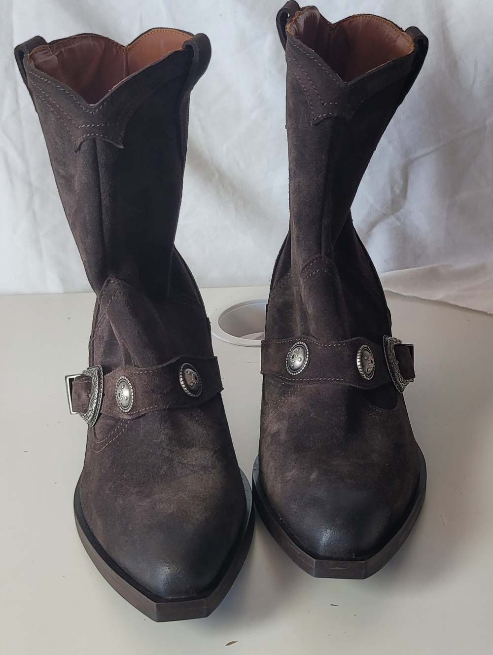 Free People Lady Lonestar Suede Western Boots size 39 Size 8.5 - Picture 7 of 12
